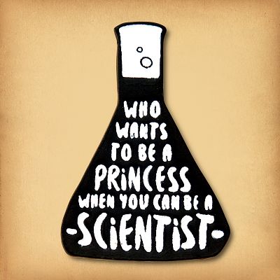 Princess/Scientist Enamel Pin