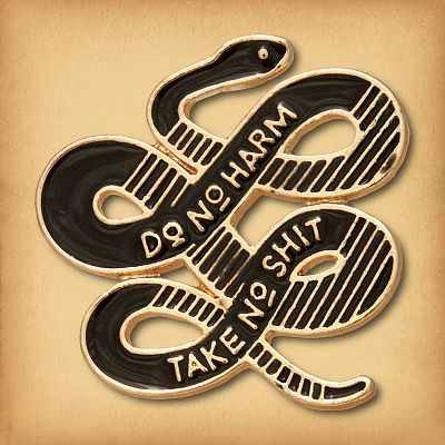 "Do No Harm" Snake Enamel Pin