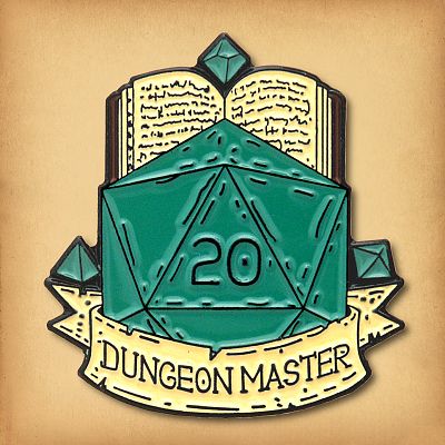 Dungeon Master d20 Enamel Pin