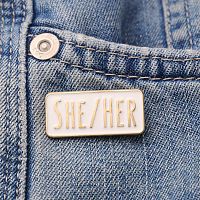 She/Her Pronouns Enamel Pin