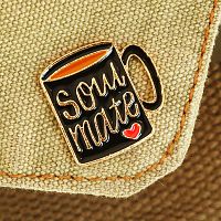 Soul Mate Coffee Mug Enamel Pin