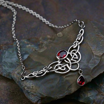 Silver Celtic Triskele Pendant Necklace - Elegant Symbolic Jewelry