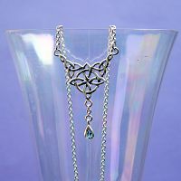 Silver Celtic Spirit Topaz Necklace