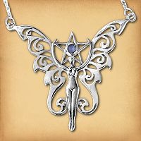 Silver Faerie Pentacle Necklace