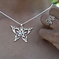Silver Celtic Butterfly Pendant