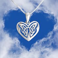 Silver Celtic Heart Pendant