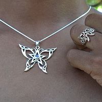 Silver Celtic Butterfly Pendant