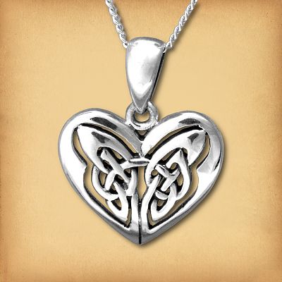 Silver Celtic Heart Pendant