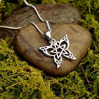 Silver Petite Celtic Butterfly Pendant