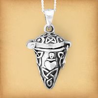 Silver Conical Heart Locket