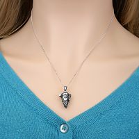 Silver Conical Heart Locket