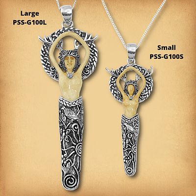 Silver Forest Goddess Pendant
