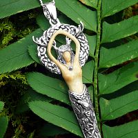 Small Silver Forest Goddess Pendant