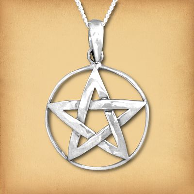 Silver Domed Pentacle Pendant