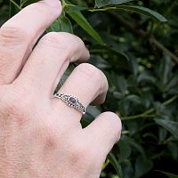 Silver Victorian Amethyst Ring