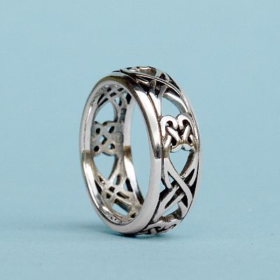 Silver Double Path Celtic Band
