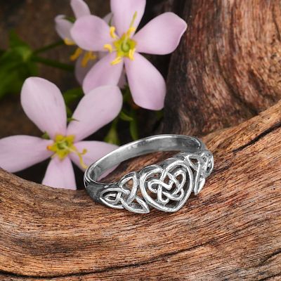 Silver Celtic Heart Ring