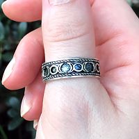 Silver Triple Moon Ring