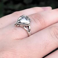 Silver Heart Poison Ring