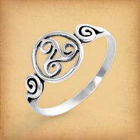 Silver Celtic Triskele Ring
