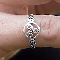Silver Celtic Triskele Ring
