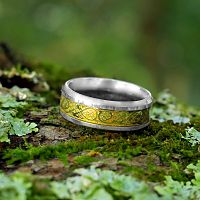 Golden Viking Dragons Ring