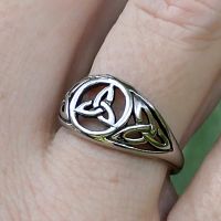 Steel Celtic Triquetra Ring