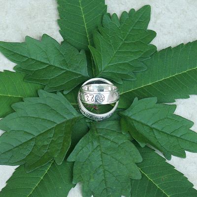 Wiccan Wedding Handfasting Ring Says "Hearts as One" inside Hand Fasting 