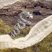 Large Silver Snake Ring
