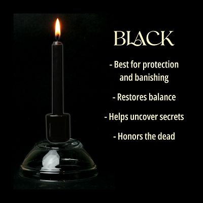 Black Mini Chime Ritual Spell Candles