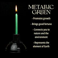 Metallic Green Mini Chime Ritual Spell Candles