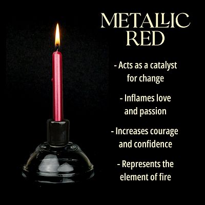 Metallic Red Mini Chime Ritual Spell Candles