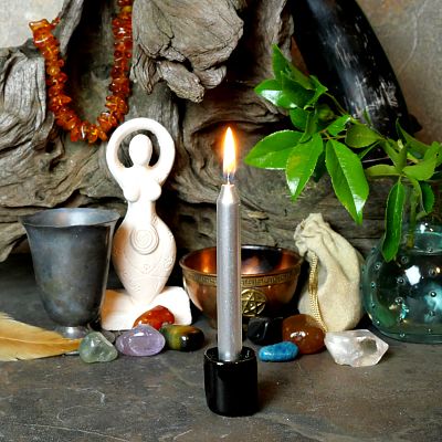 Silver Mini Chime Ritual Spell Candles