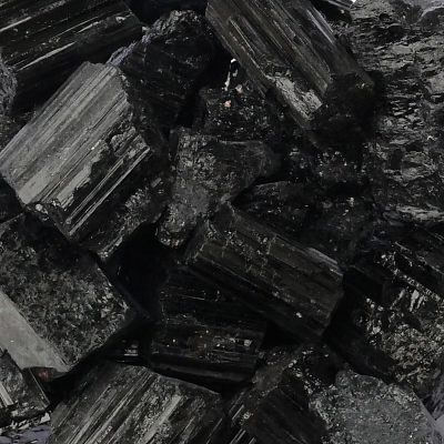 Black Tourmaline Gemstone Crystals