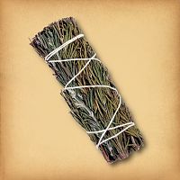 Rosemary Herb Bundle, tied with string, featuring tightly packed dried rosemary ready for smoke cleansing rituals.
