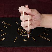 Hidden Chamber Divination Pendulum with Copper and Brass Accents