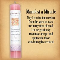 Herbal Magic Manifest a Miracle Pillar Candle
