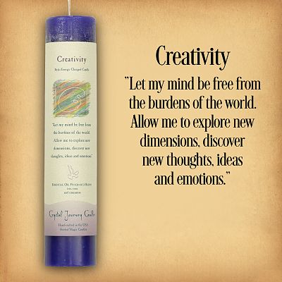 Herbal Magic Creativity Pillar Candle