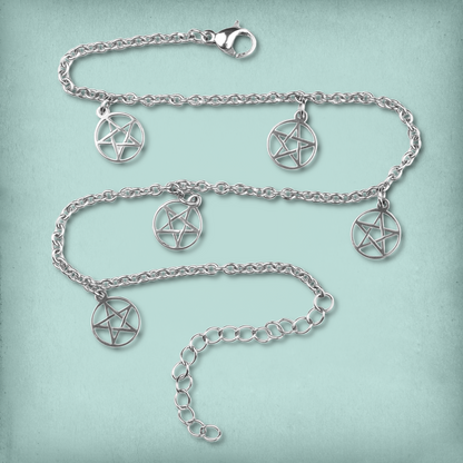 Stainless Steel Pentacle Anklet