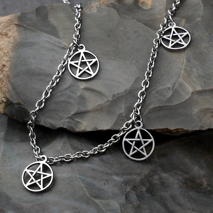 Stainless Steel Pentacle Anklet