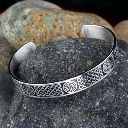 Steel Celtic Cuff Bracelet