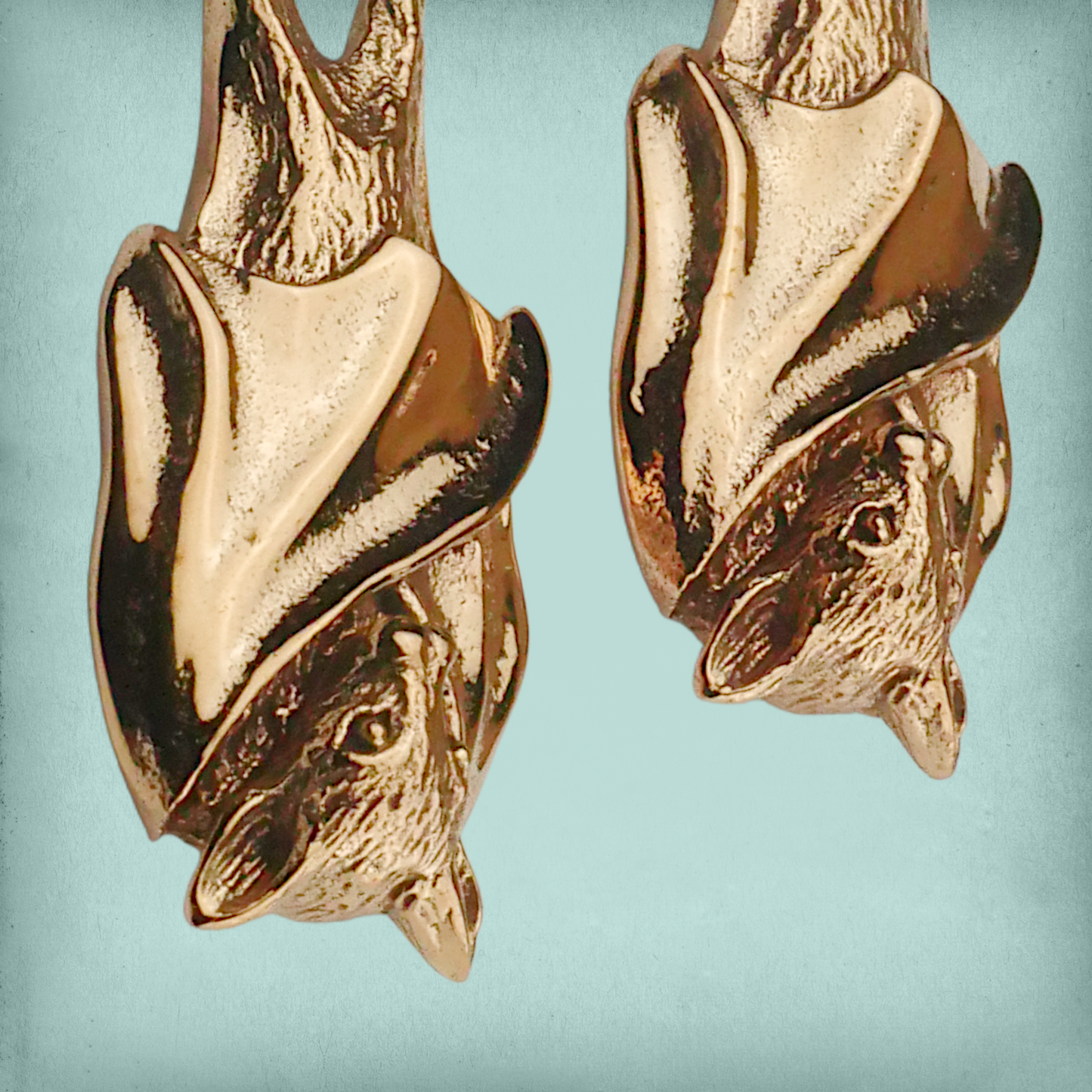 Bronze Bat Earrings