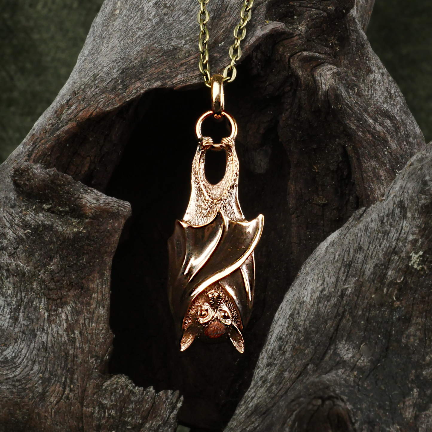 Bronze Bat Pendant