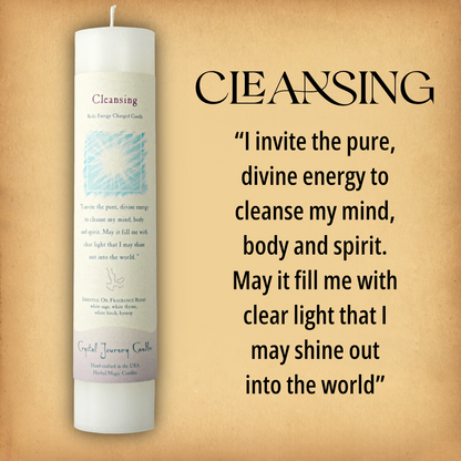 Herbal Magic Cleansing Pillar Candle