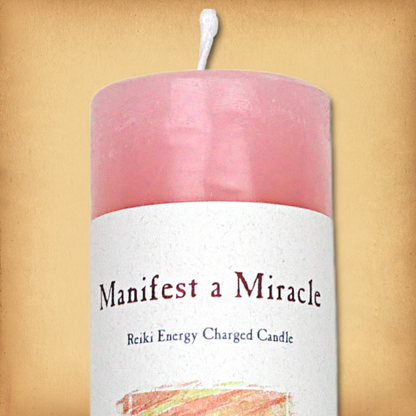 Herbal Magic Manifest a Miracle Pillar Candle