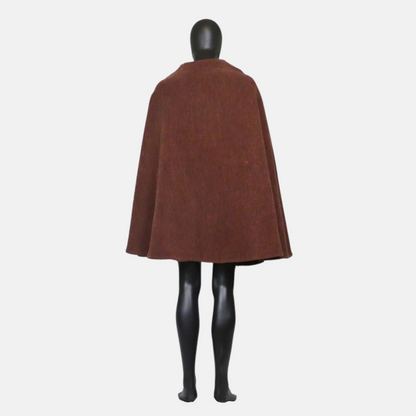 Brown Upholstery Fabric Half-Circle Cloak