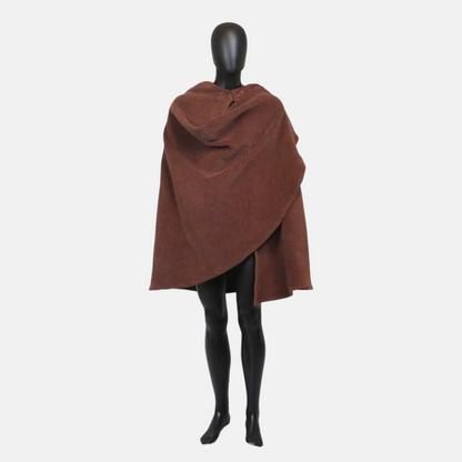 Brown Upholstery Fabric Half-Circle Cloak