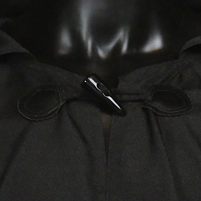 Black Full Circle Cloak with Hood