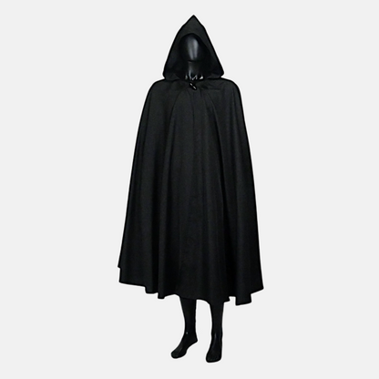 Black Full Circle Cloak with Hood