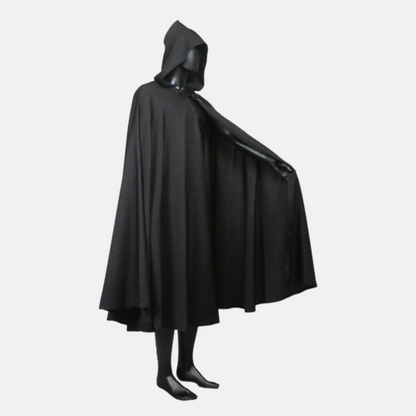 Black Full Circle Cloak with Hood